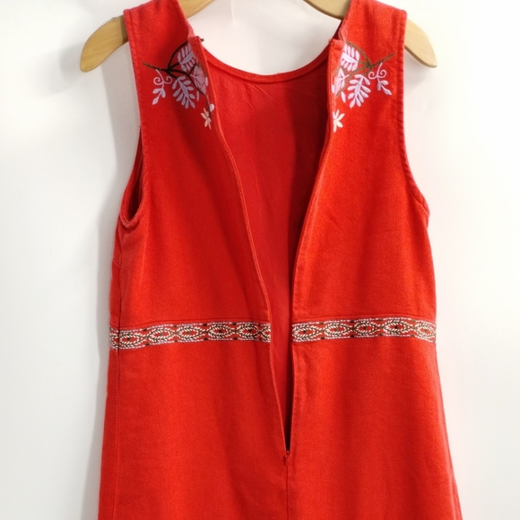 Anthropologie Aiko Red Embroidered Shift Dress - Picture 15 of 15